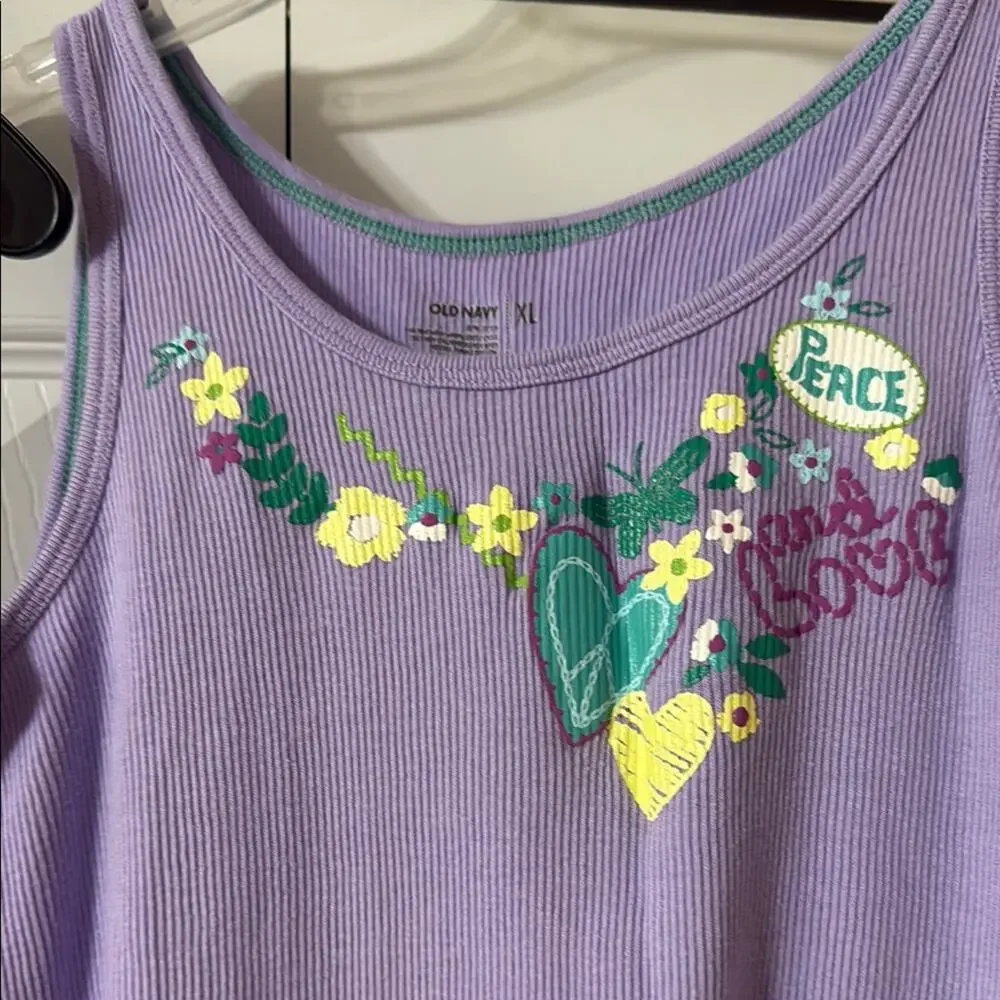 Old Navy‎ Pink and Purple Tank Tops Casual Lightweight Size XL Girls